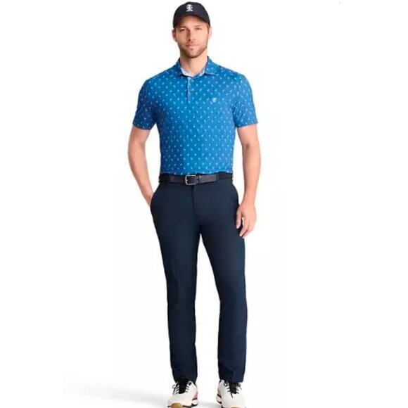 IZOD Swingflex Elite Short Sleeve Printed Polo Shirt - Picture 3 of 8